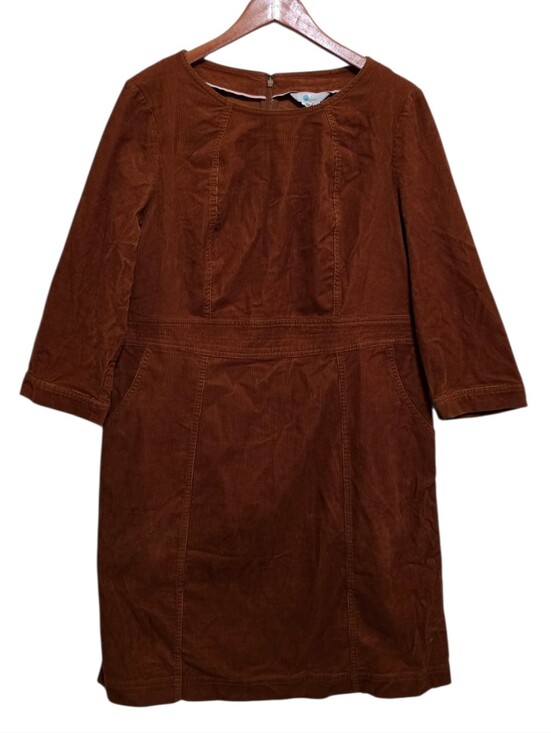 Boden Dresses & Skirts - Boden Coraline Dress in Copper Corduroy Size 14 NWT